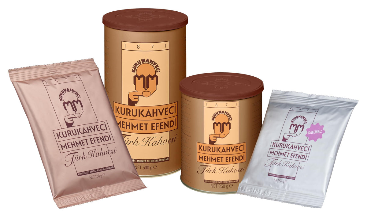 Kurukahveci Mehmet Efendi Turkish Coffee Set with Cezve – Rich Aroma & Original Taste Since 1871 (8.8 oz / 250 g)