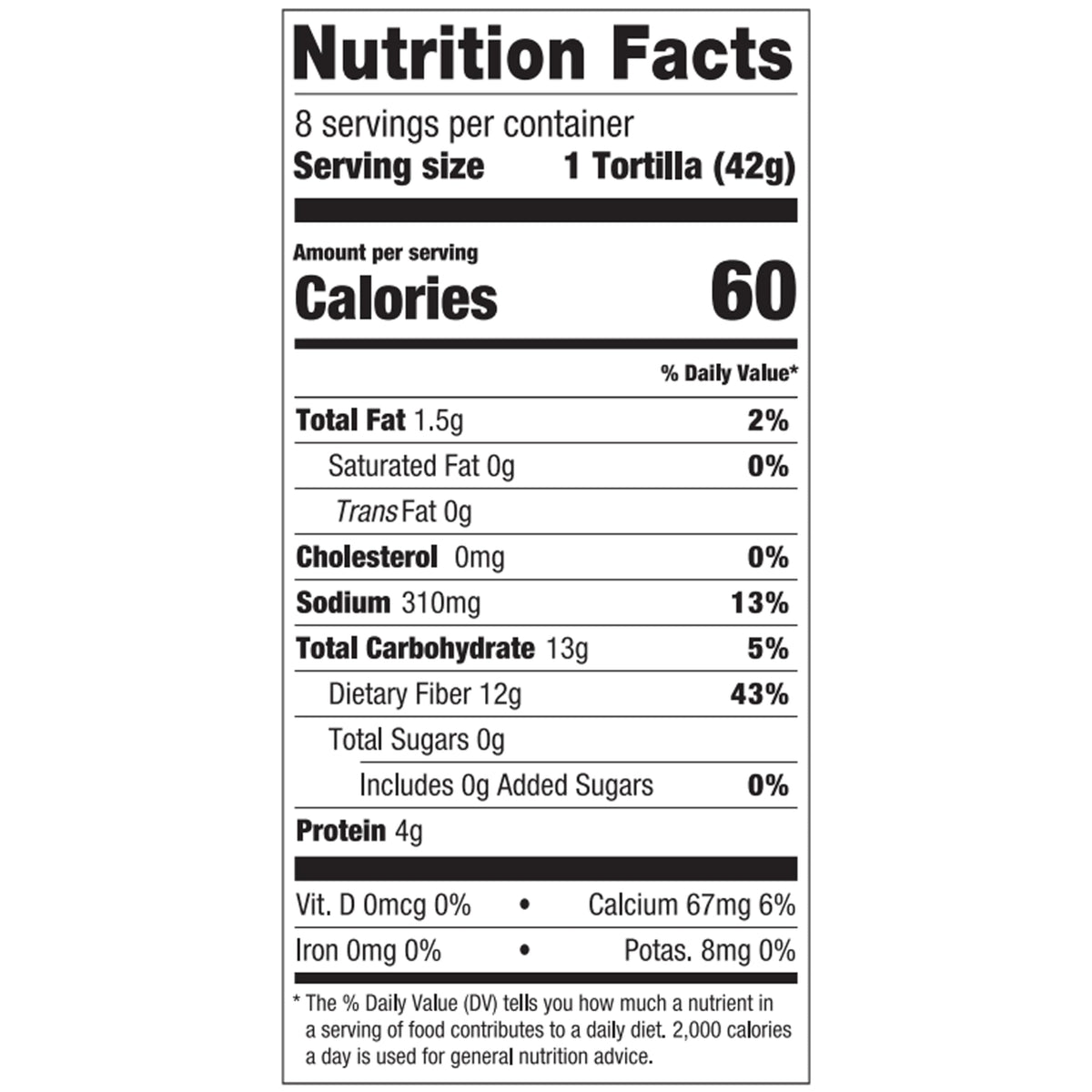 La Banderita Carb Counter ZERO Net Carbs - 8\" Flour Tortillas | Keto Certified | Pack of 4 (32 Wraps)