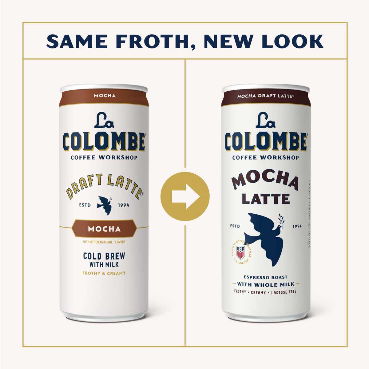 La Colombe Mocha Draft Latte – 11 fl oz Cans (Pack of 12), Coffeehouse Cold Brew Ready-to-Drink
