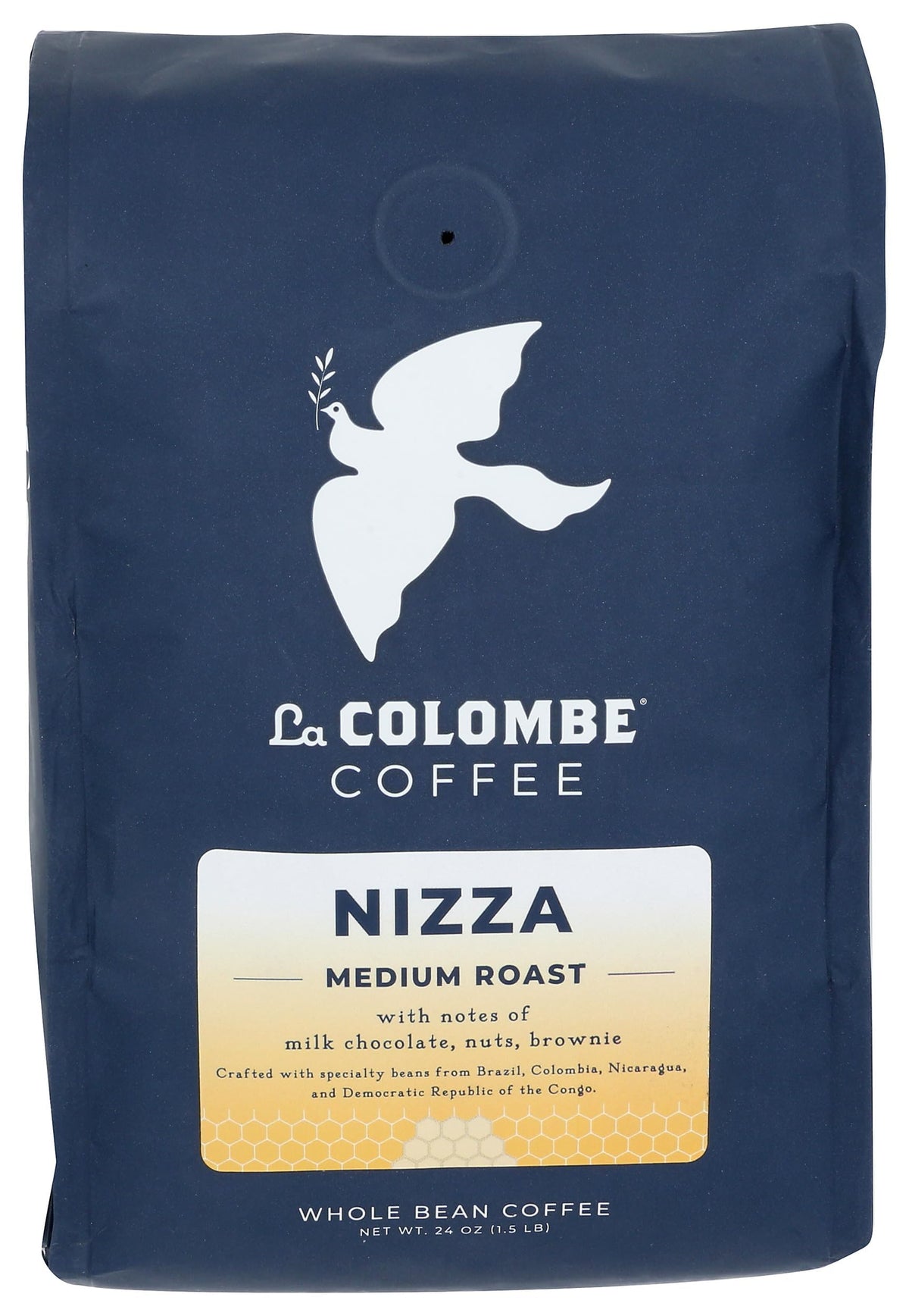 La Colombe Nizza Medium Roast Whole Bean Coffee – Milk Chocolate, Nuts & Brownie, 24 oz