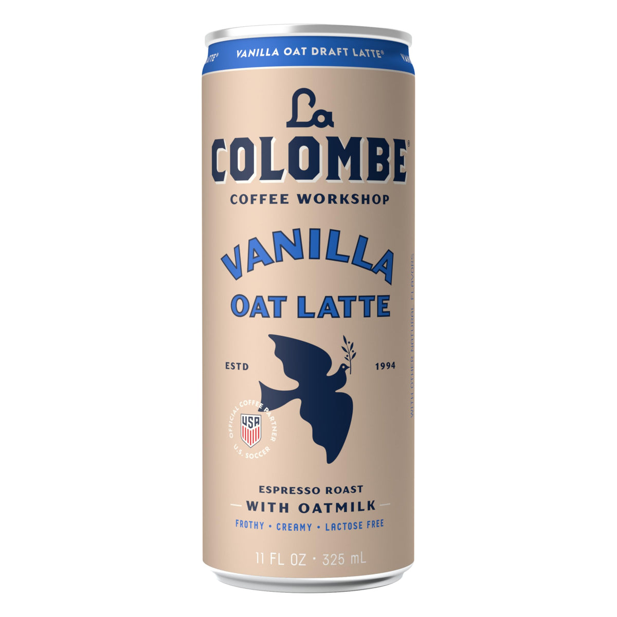 La Colombe Coffee Oatmilk Vanilla Latte — 11oz Cans (Pack of 12) | Ready-to-Drink Cold Brew