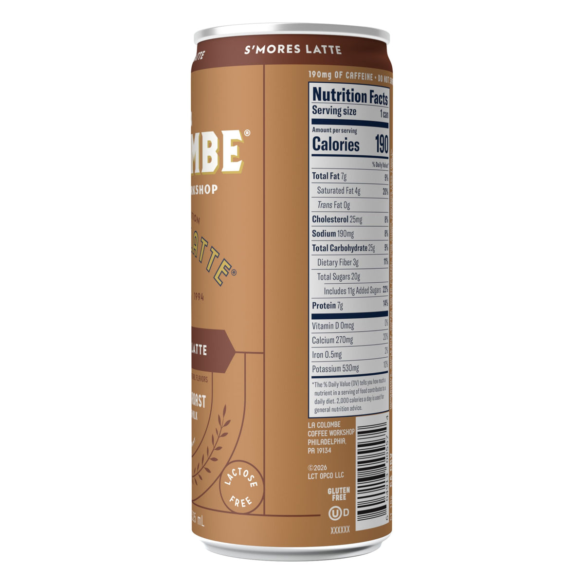 La Colombe S'mores Latte Cold Brew Draft Latte — 11 fl oz Cans (Pack of 12)