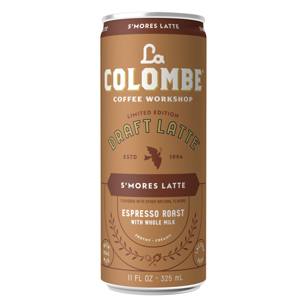 La Colombe S'mores Latte Cold Brew Draft Latte — 11 fl oz Cans (Pack of 12)