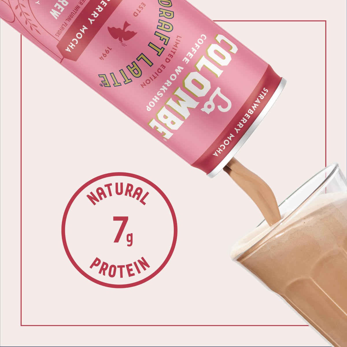 La Colombe Strawberry Mocha Draft Latte — 11 oz Cans (Pack of 12)