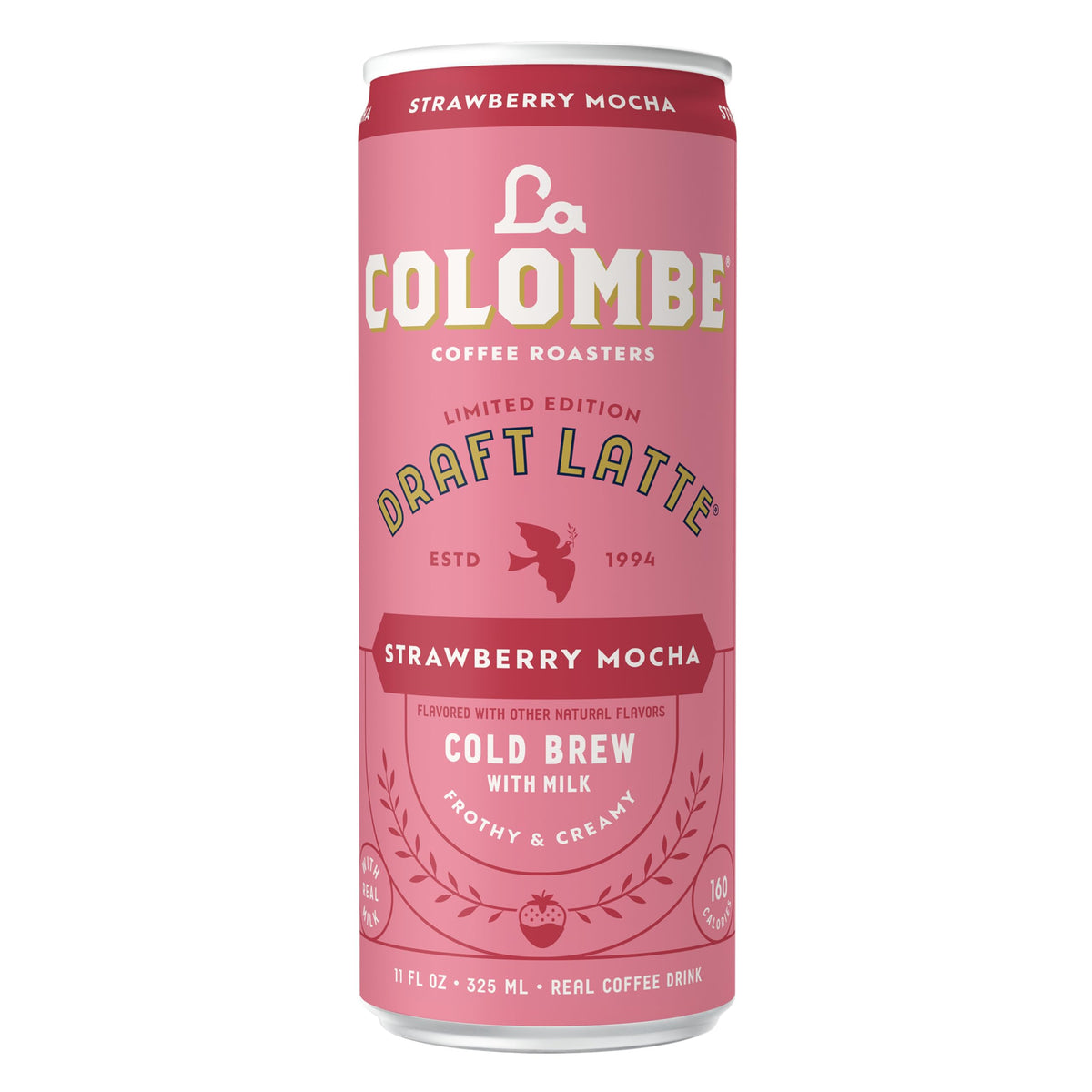 La Colombe Strawberry Mocha Draft Latte — 11 oz Cans (Pack of 12)
