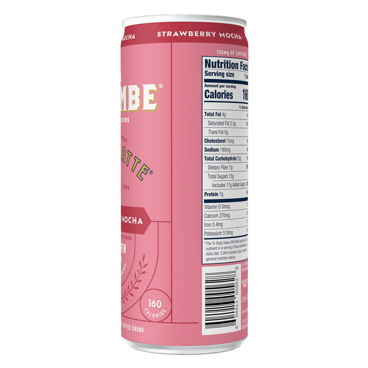 La Colombe Strawberry Mocha Draft Latte — 11 oz Cans (Pack of 12)