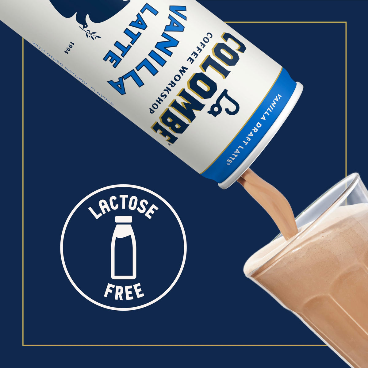 La Colombe Vanilla Draft Latte — 11 fl oz Cans (12 Pack) Cold Brew Coffeehouse Quality