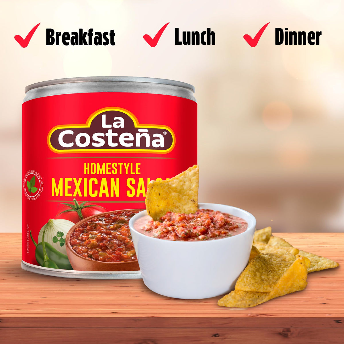 La Costeña Homestyle Mexican Salsa – Mild Green Salsa Verde, 7.76oz Can (24 Pack)