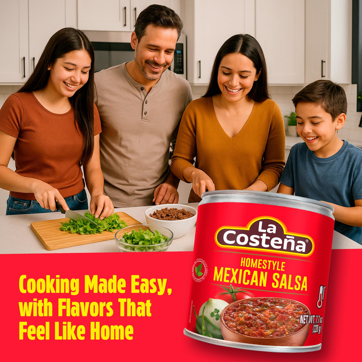 La Costeña Homestyle Mexican Salsa – Mild Green Salsa Verde, 7.76oz Can (24 Pack)