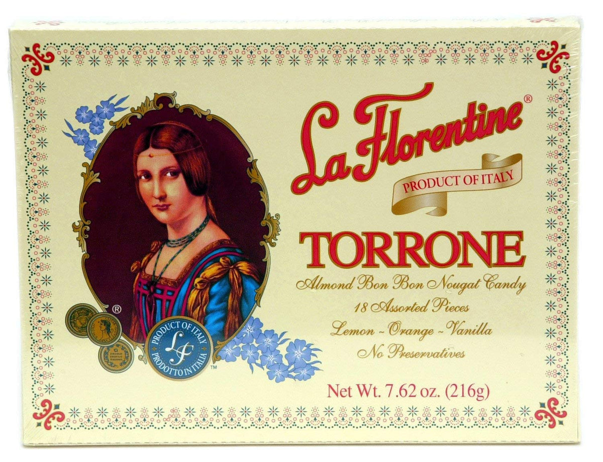 La Florentine Torrone Candy – 3 Pack of 18 Pieces (Vanilla, Orange & Lemon)