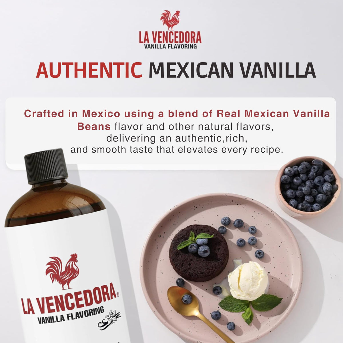 La Vencedora Mexican Vanilla – Large 32oz Bottles (Pack of 2) for Baking & Desserts