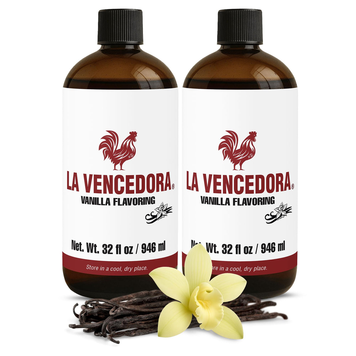 La Vencedora Mexican Vanilla – Large 32oz Bottles (Pack of 2) for Baking & Desserts