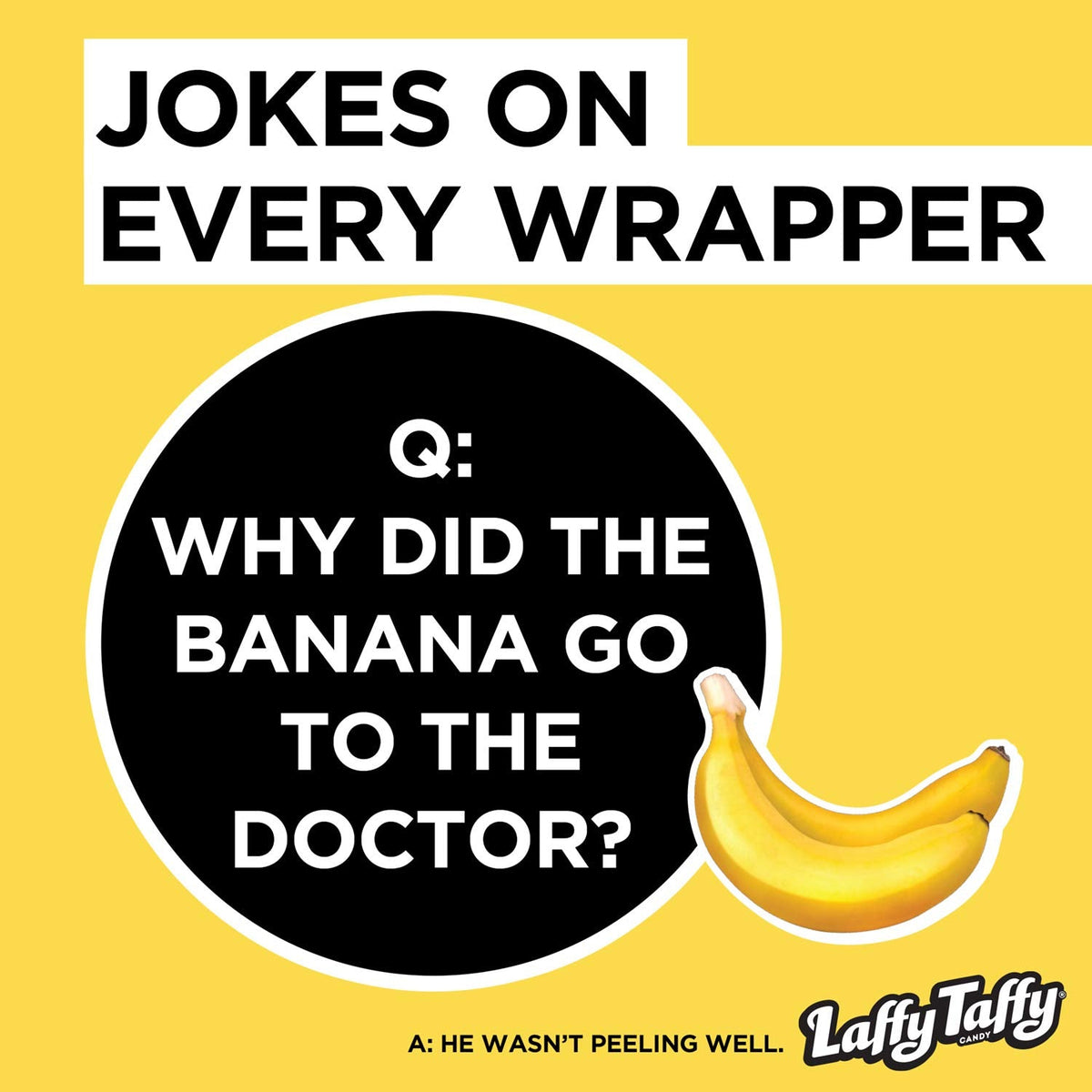 Laffy Taffy Banana Stretchy & Tangy Candy — 1.5 oz Bars (24-Pack)