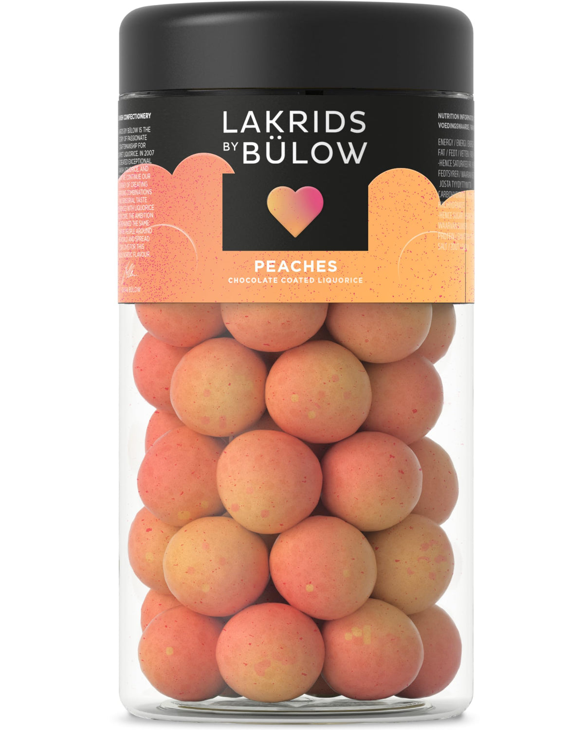 LAKRIDS BY BÜLOW Peaches – White Chocolate Coated Peach Licorice, 10.4 oz