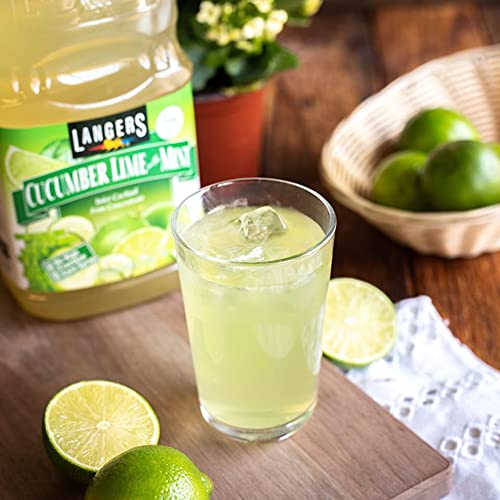 Langers Juice Cocktail, Cucumber Lime with Mint, 64 Fl Oz (Pack of 8)