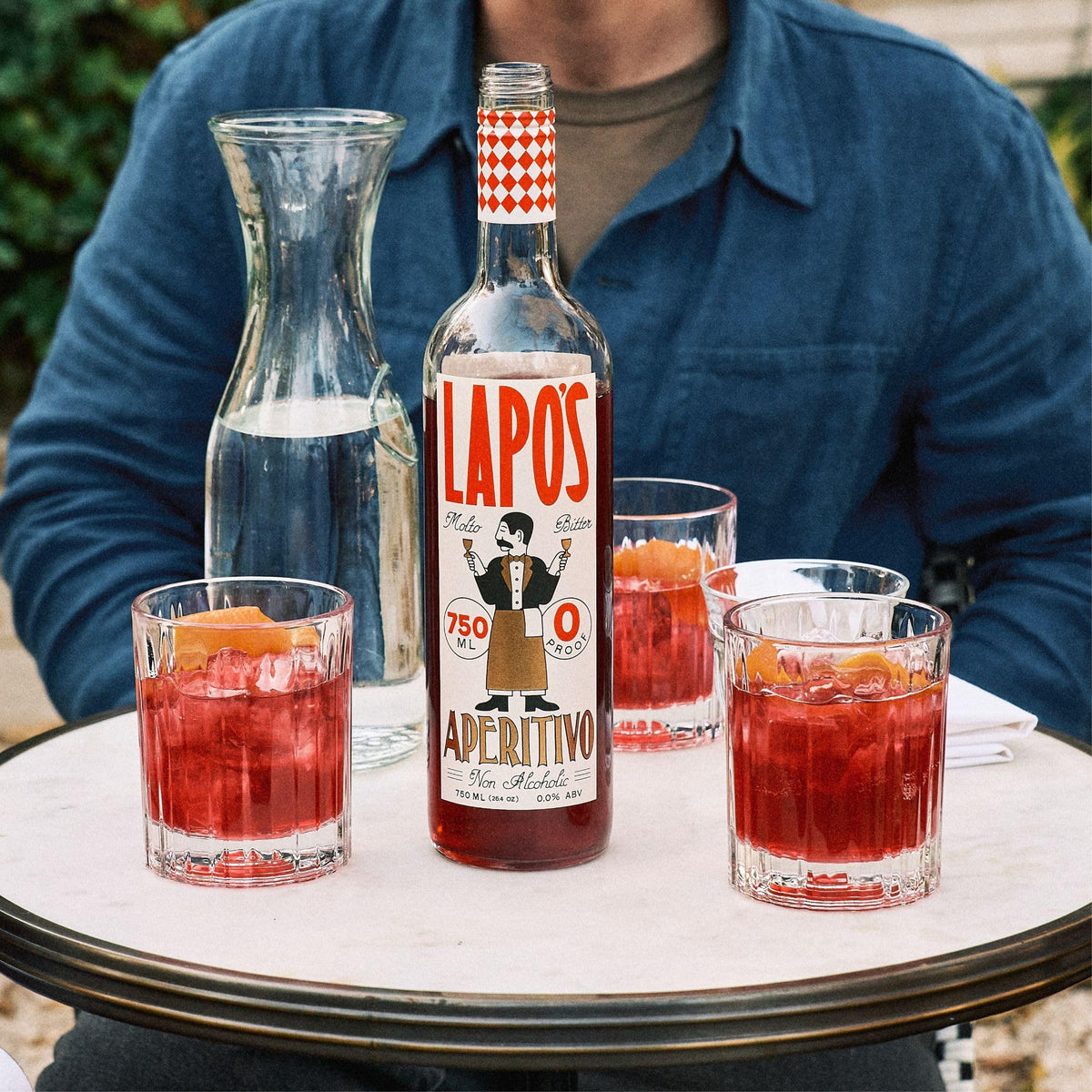 Lapo's Non-Alcoholic Aperitivo – Zero-Proof Citrus Spritz, Gluten-Free (750 ml)