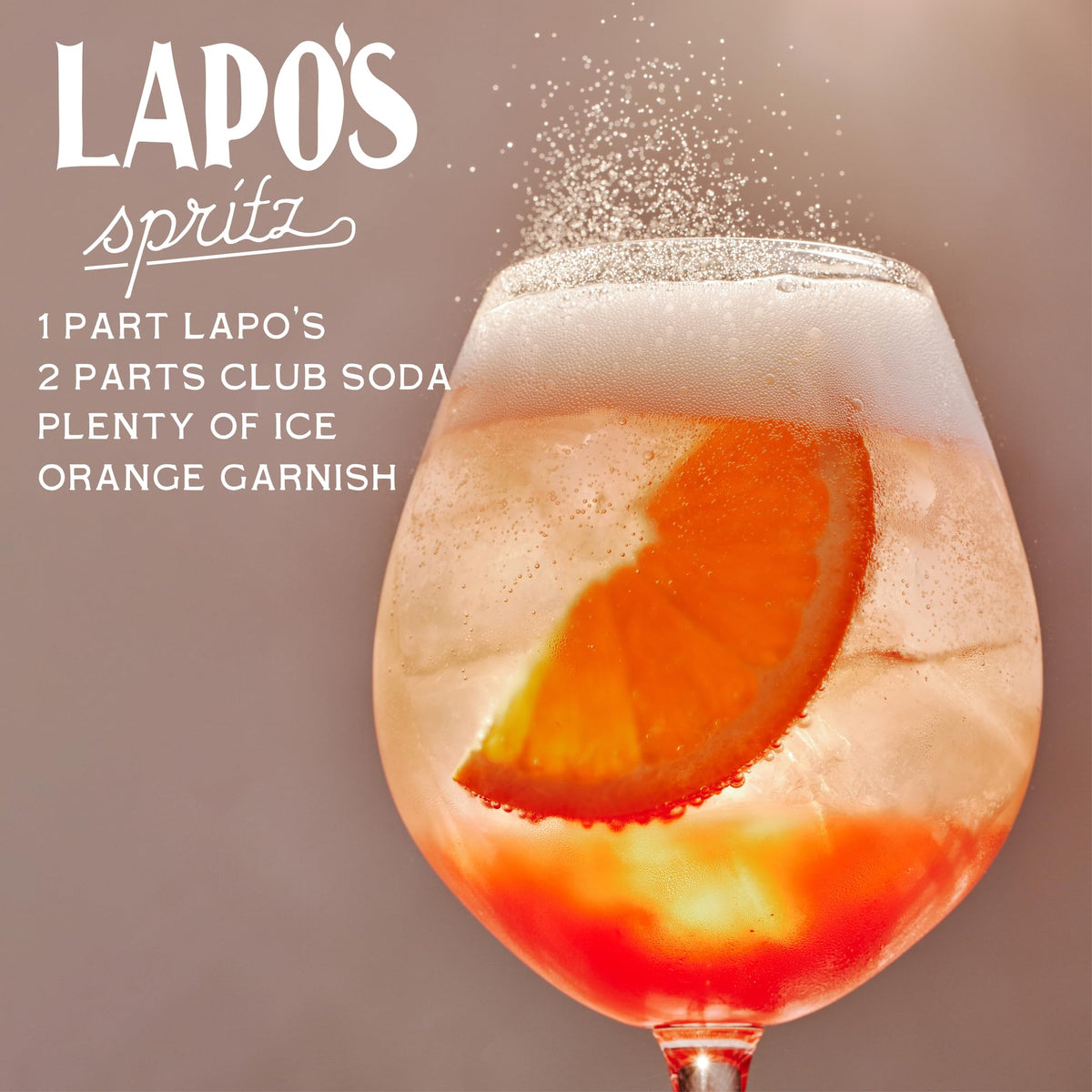 Lapo's Non-Alcoholic Aperitivo – Zero-Proof Citrus Spritz, Gluten-Free (750 ml)