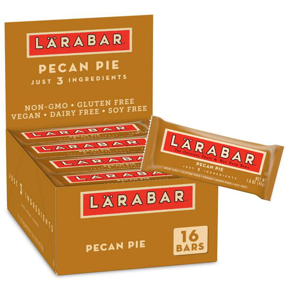 Larabar Pecan Pie – Gluten Free Vegan Snack Bar, 1.6 oz, 16 Count | LÄRABAR