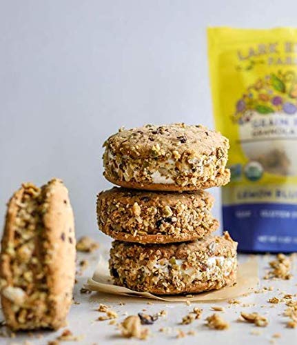 Lark Ellen Farm Grain-Free Granola – Lemon Blueberry Sprouted Clusters, Organic, Paleo & Gluten-Free 3-Pack