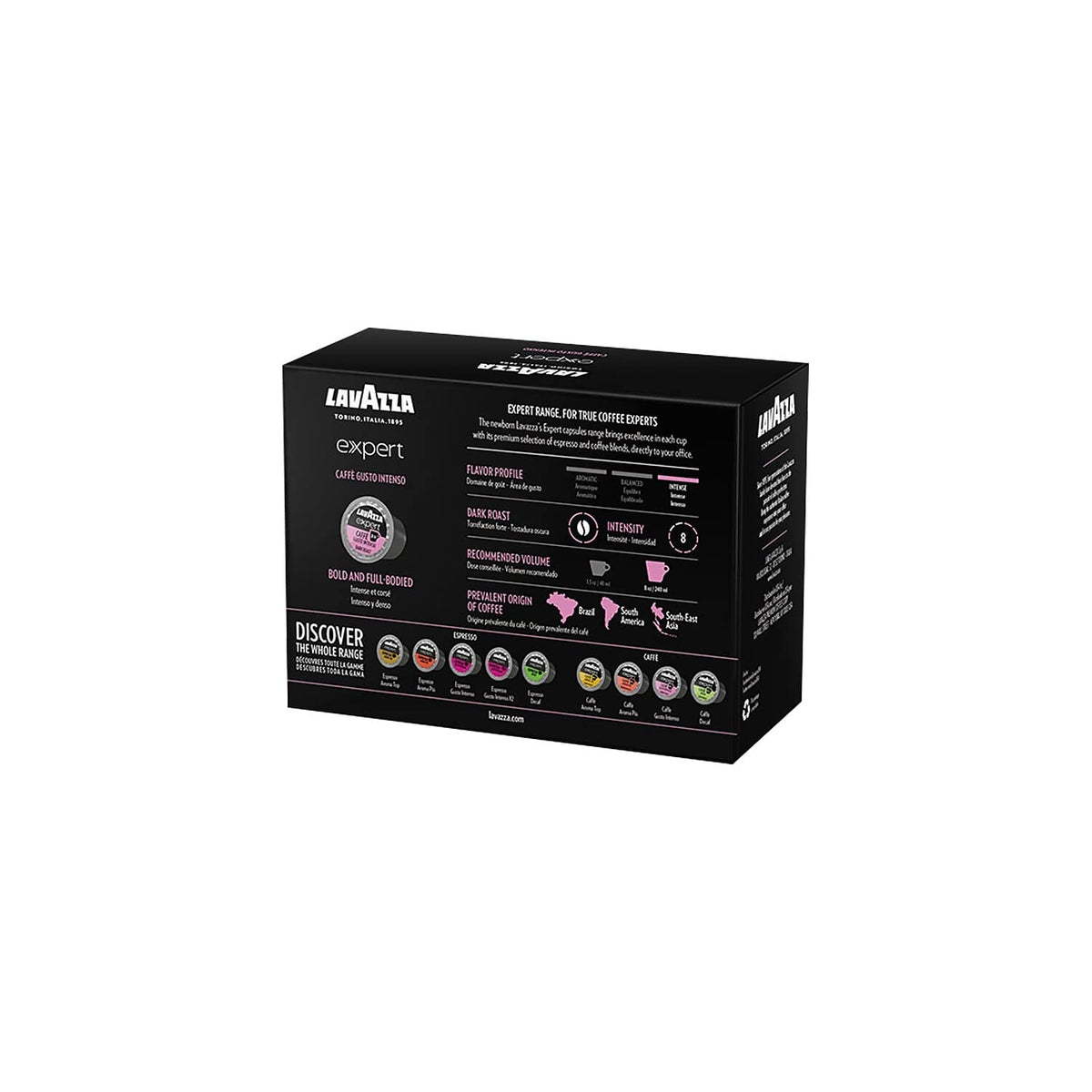 Lavazza Expert Intenso Coffee Capsules - Dark Roast Blend, 36 Capsules | Classy Plus Compatible