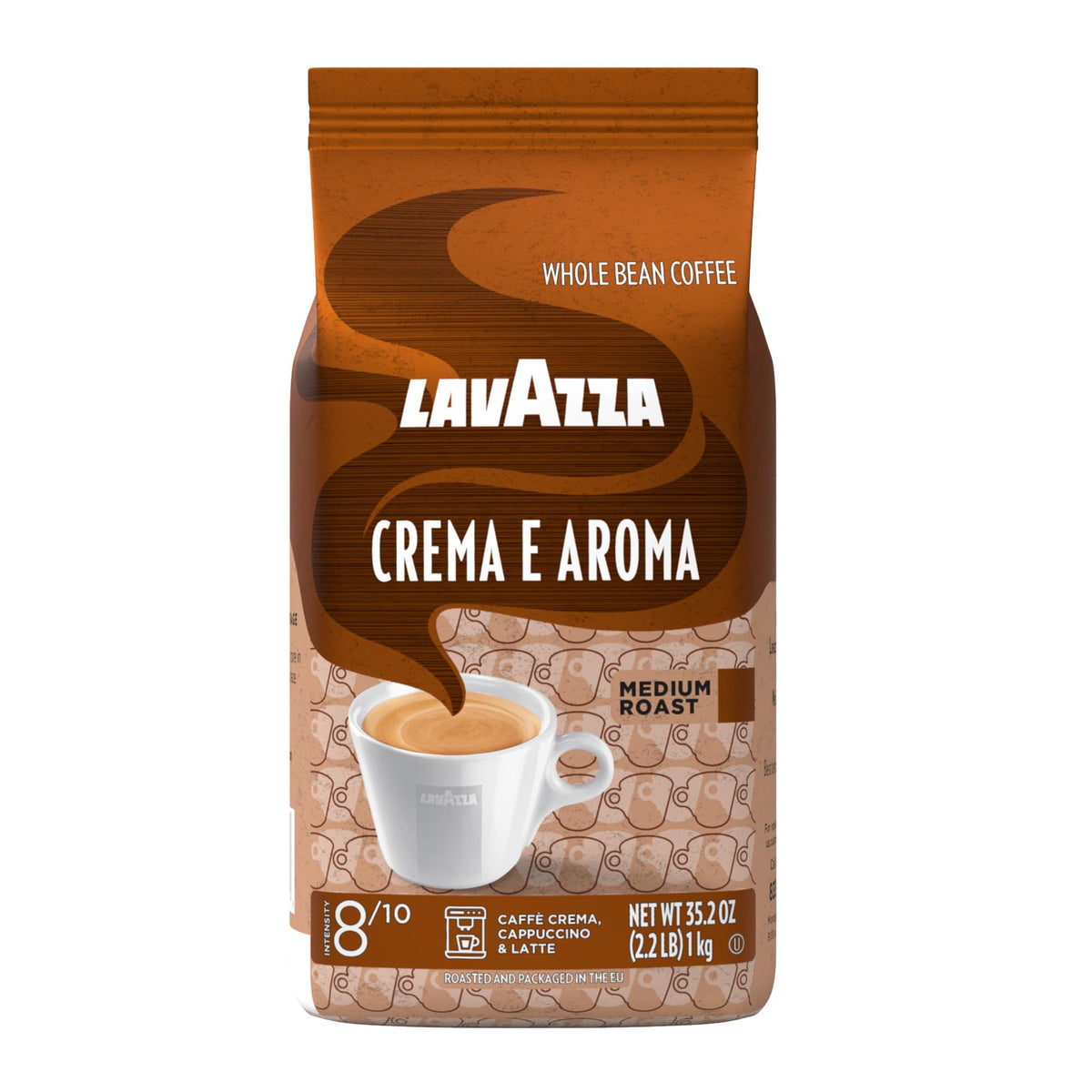 Lavazza Crema e Aroma Whole Bean Coffee – 2.2 lb, Balanced Medium Roast with Rich Earthy Flavor