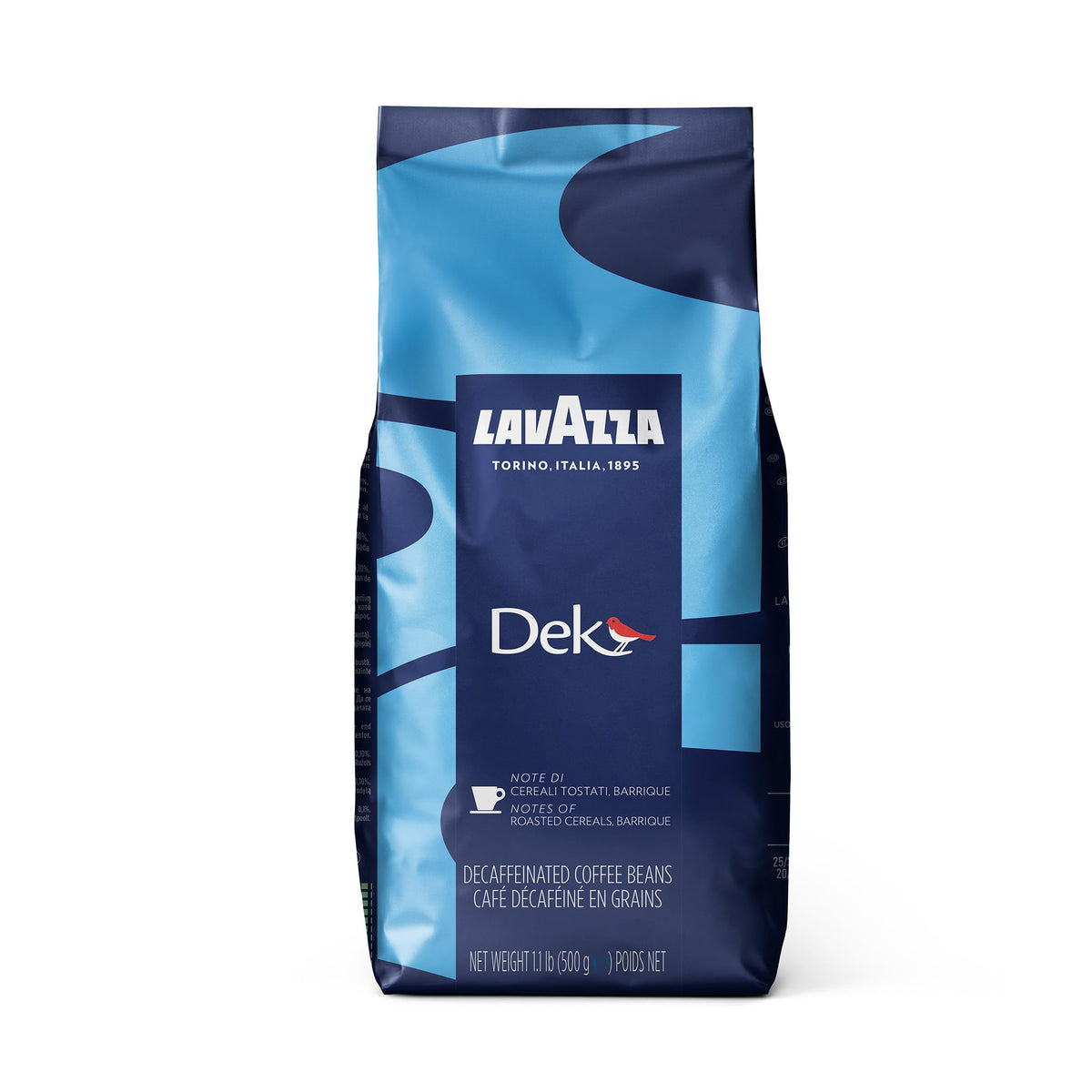 Lavazza DEK Decaf Whole Bean Coffee - Arabica & Robusta Blend, 1.1 lb Bag