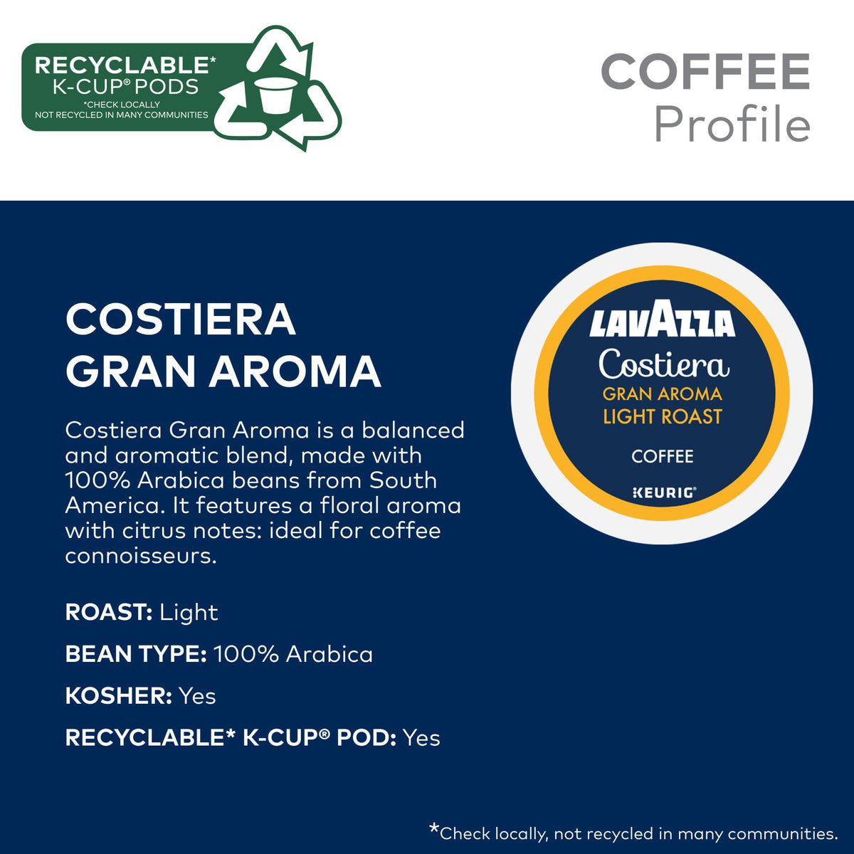 Lavazza Favorites Collection Variety Pack – 64 K-Cup Pods (Light & Medium Roast)