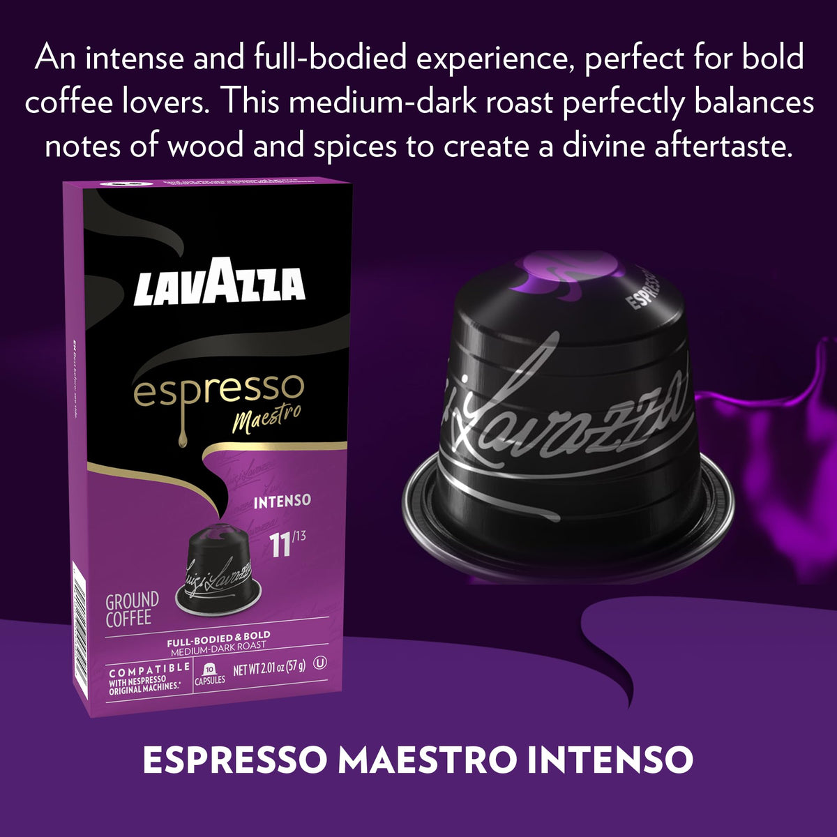 Lavazza Espresso Maestro Intenso Capsules – 60-Count Bundle for Nespresso Original Machines