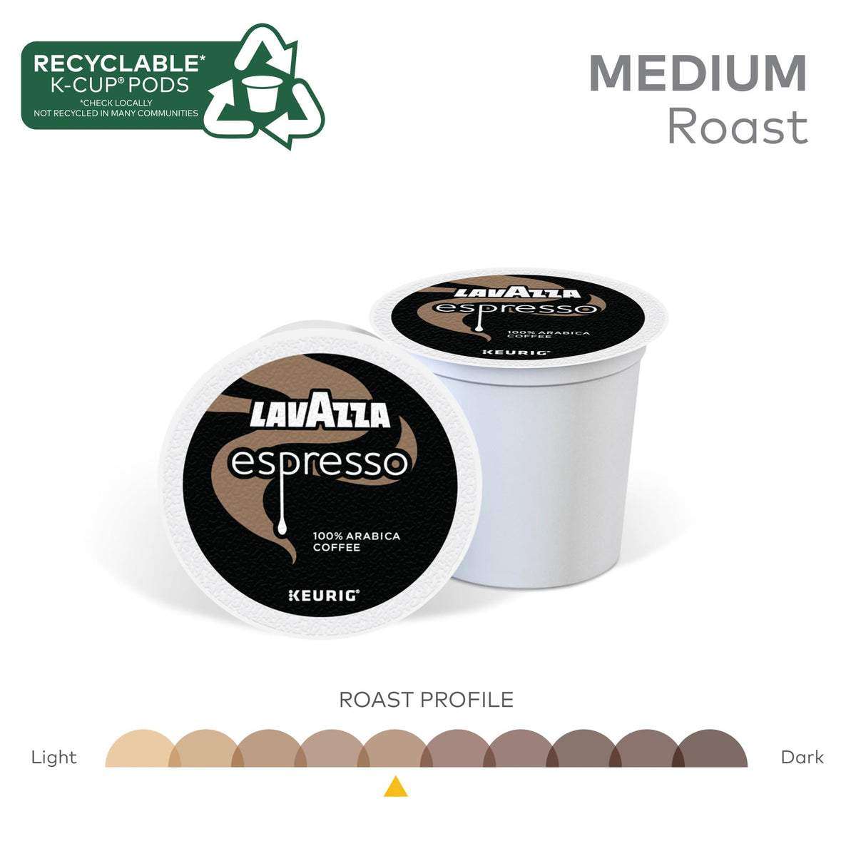 Lavazza Espresso Pods – Medium Roast Keurig K-Cup, 40-Count Box