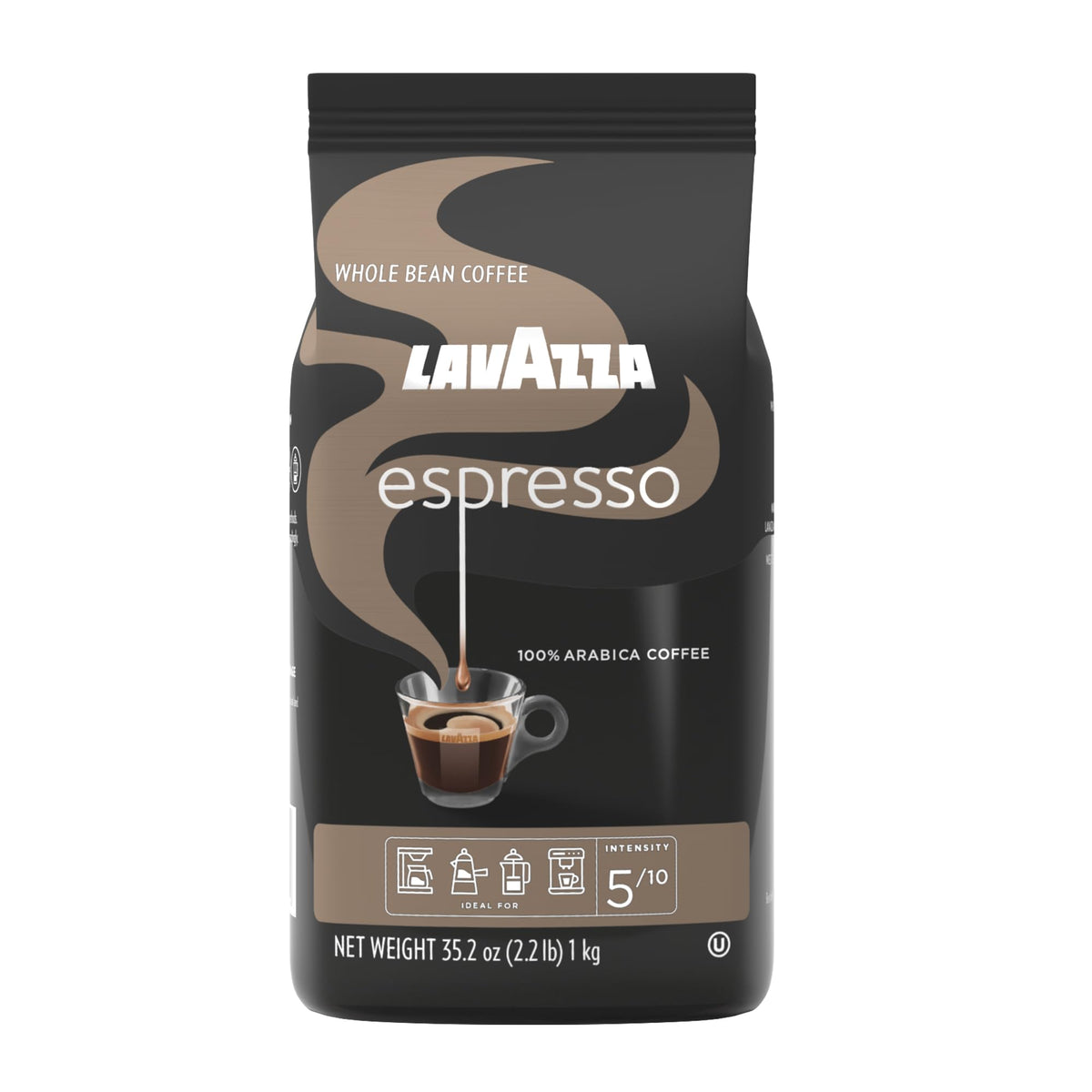 Lavazza Espresso Whole Bean Coffee — Medium Roast, 100% Arabica, 2.2 lb Bag
