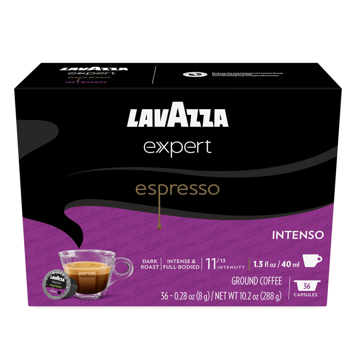 Lavazza Expert Espresso Intenso Capsules – Dark Roast, 36 ct | Classy Compatible