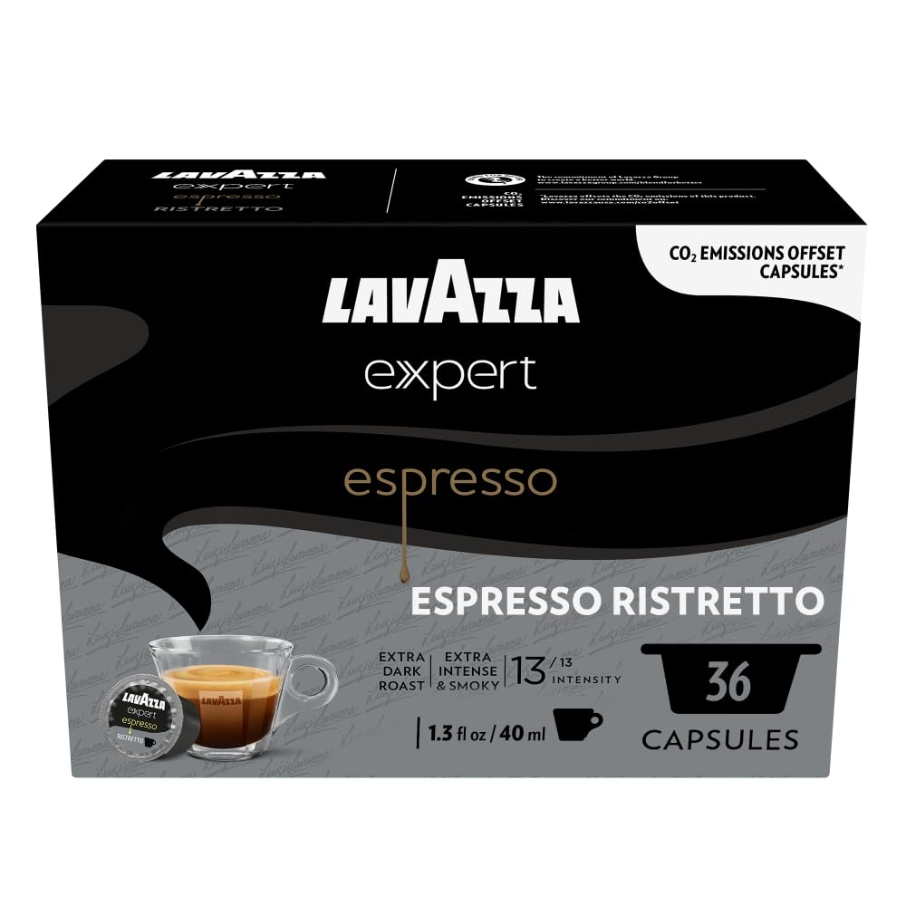 Lavazza Expert Espresso Ristretto Capsules – Extra Dark Roast (36) | Arabica & Robusta, Classy Mini & Classy Plus Compatible