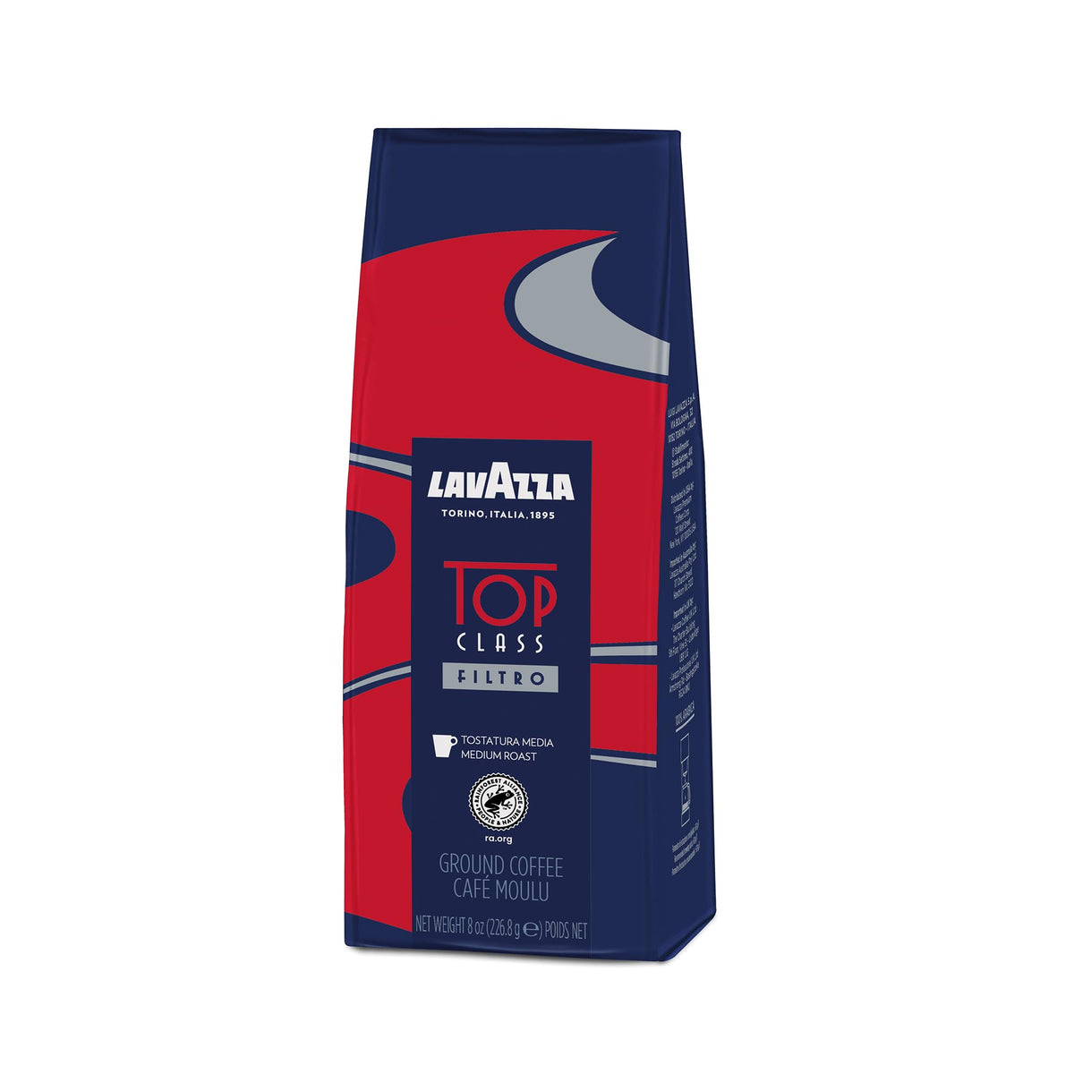 Lavazza Top Class Ground Coffee – Medium Roast, 8oz (Pack of 6)
