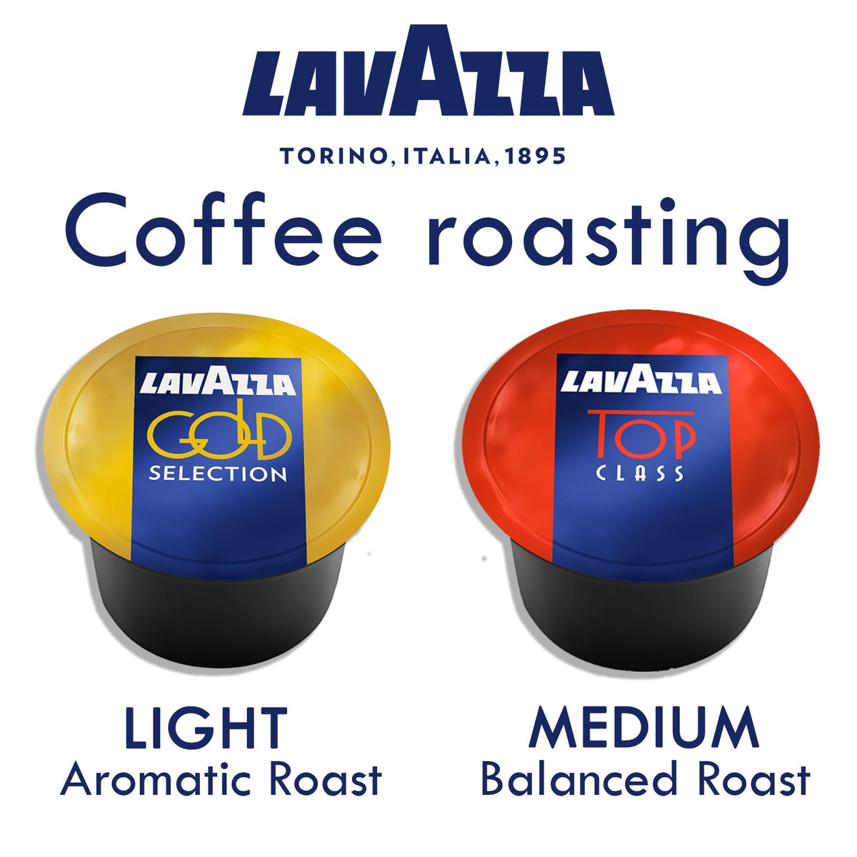 Lavazza Blue Capsules Variety Pack – 100 Pods (2 x 50) Top Class & Gold Selection Medium Roast Espresso