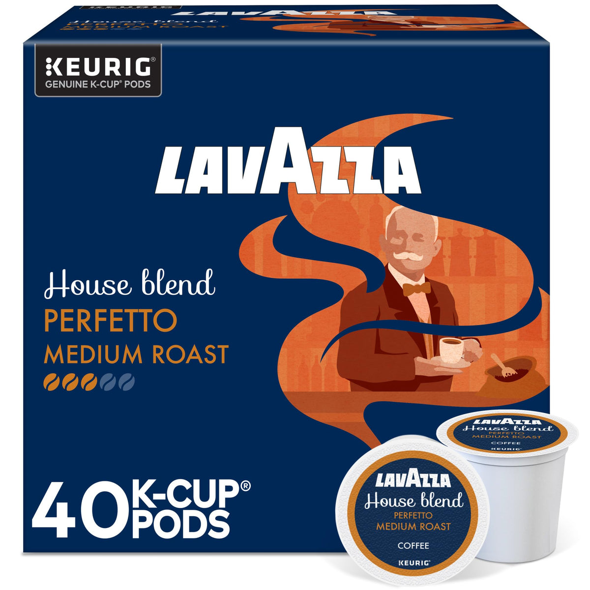 Lavazza House Blend Perfetto K-Cups – Medium Roast, 40-Count Pods