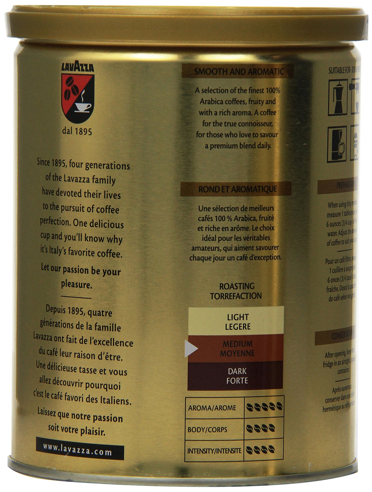 Lavazza Qualita Oro Ground Coffee — Pack of 2 (17.6 oz total)