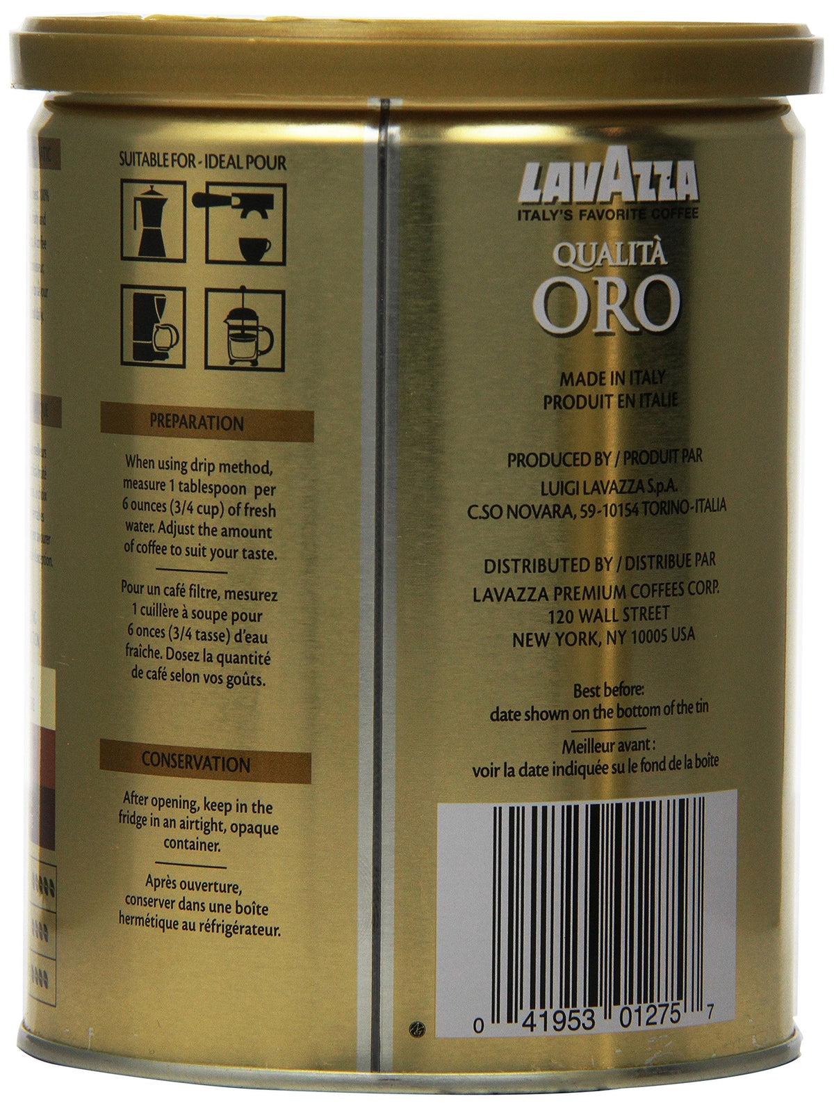 Lavazza Qualita Oro Ground Coffee — Pack of 2 (17.6 oz total)