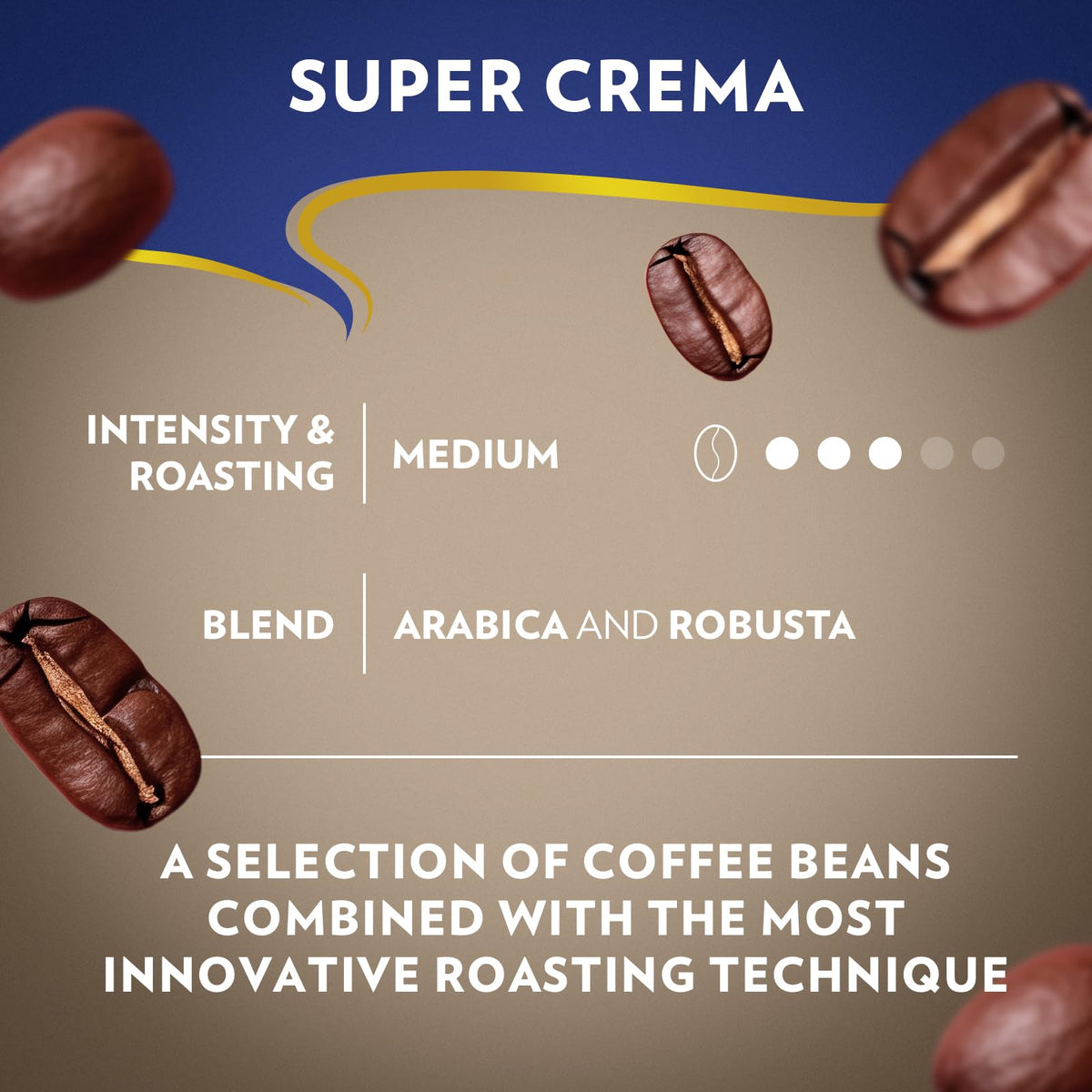 Lavazza Super Crema Ground Coffee – Medium Roast, Arabica & Robusta Blend, 32oz Bag