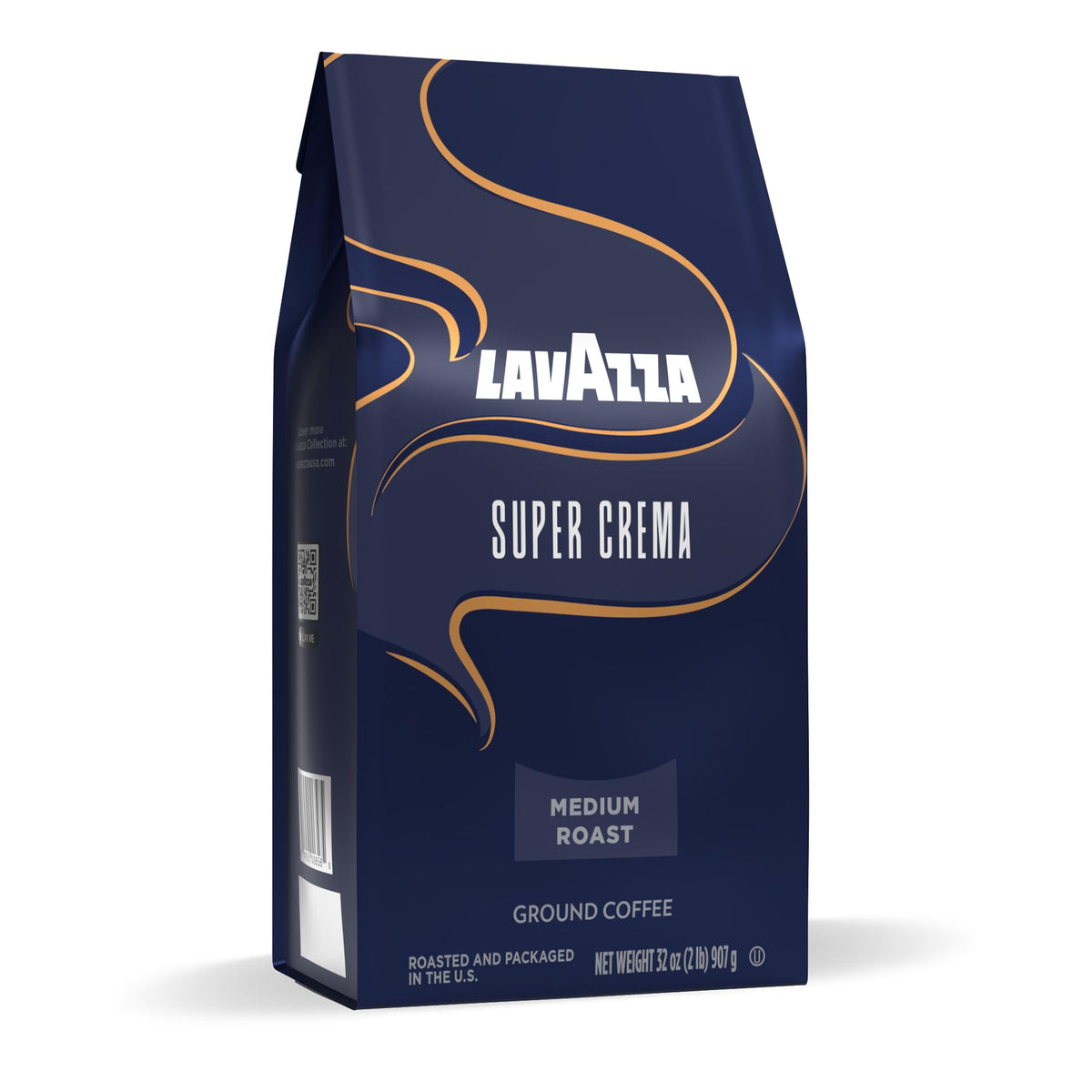 Lavazza Super Crema Ground Coffee – Medium Roast, Arabica & Robusta Blend, 32oz Bag