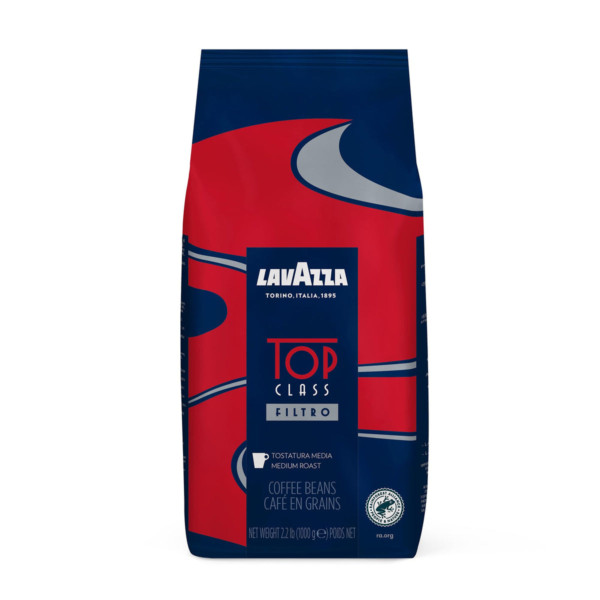 Lavazza Top Class Filter Whole Bean Coffee – 2.2 lb, 100% Arabica, Milk Chocolate & Hazelnut