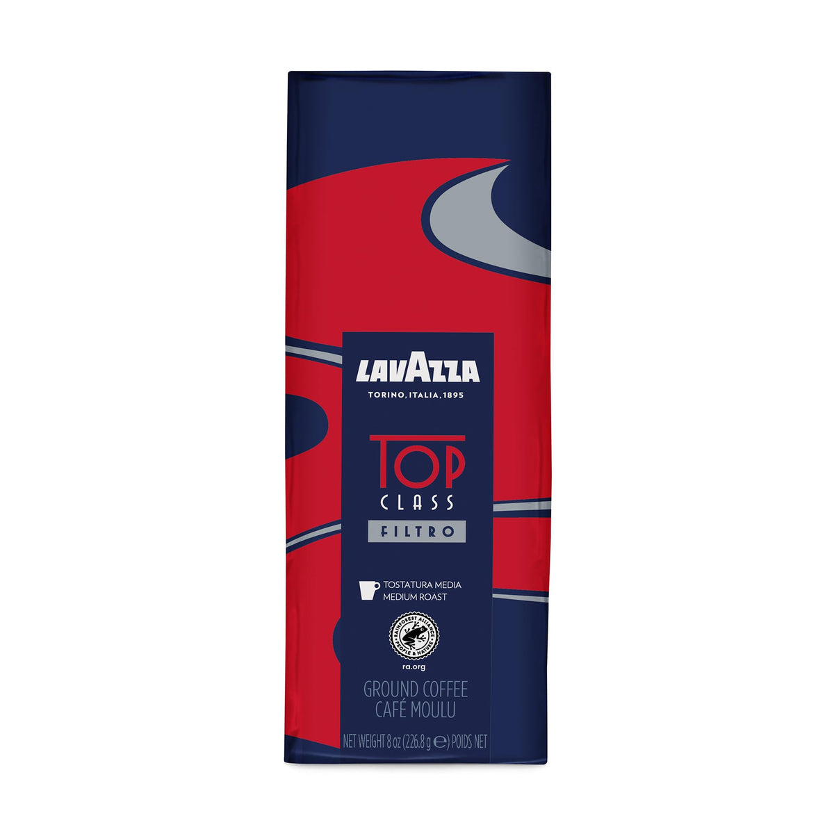 Lavazza Top Class Ground Coffee – Medium Roast, 8oz (Pack of 6)