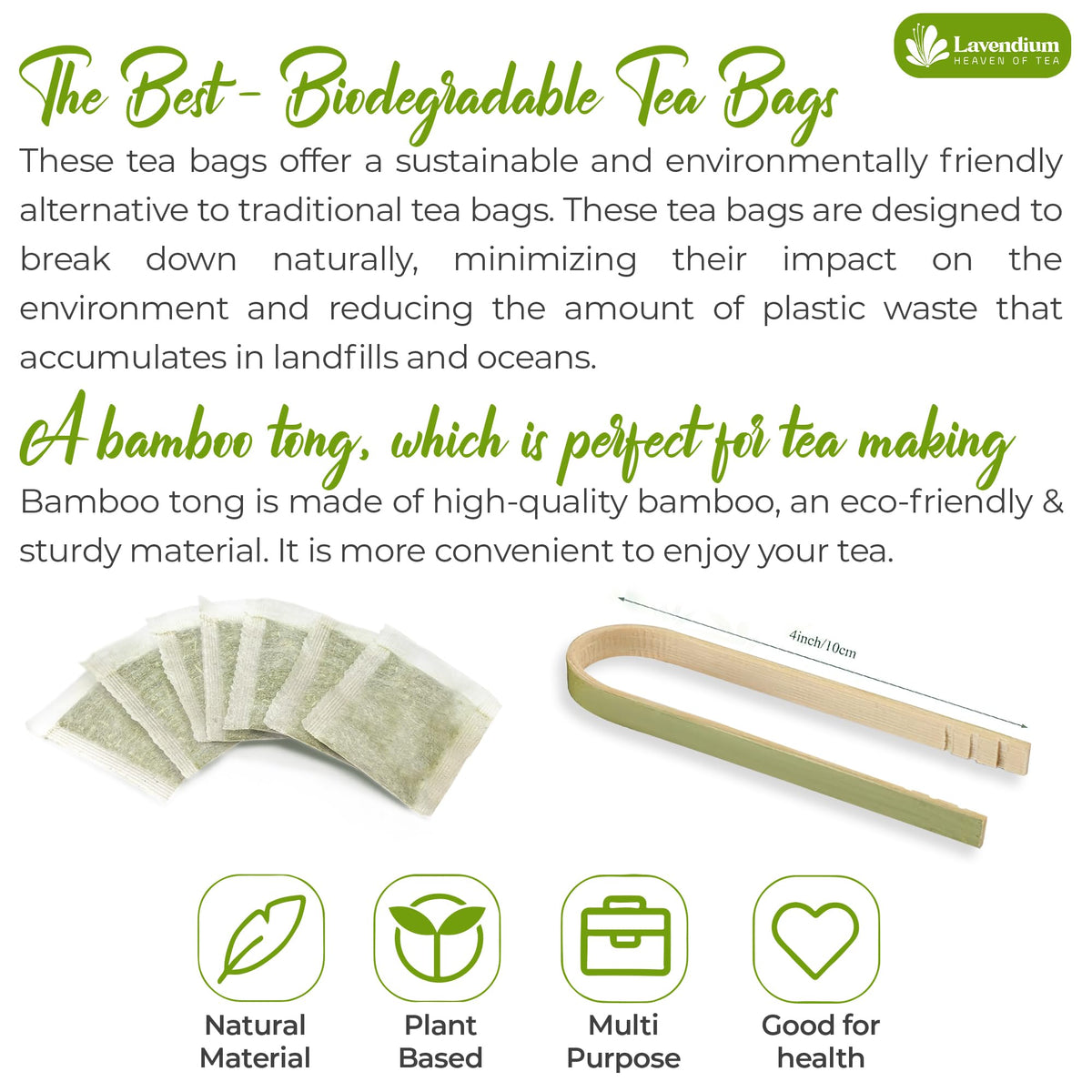 Lavendium Bitter Melon Tea – Premium 200 Tea Bags, 100% Natural, Sugar Free & Caffeine Free