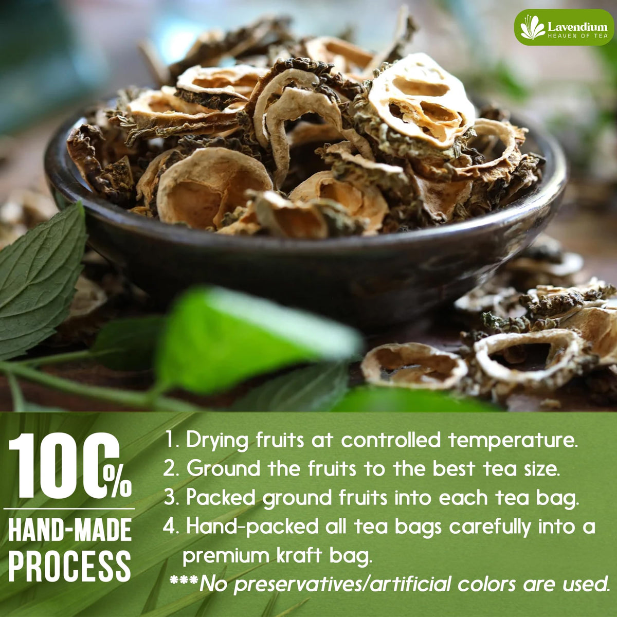 Lavendium Bitter Melon Tea – Premium 200 Tea Bags, 100% Natural, Sugar Free & Caffeine Free