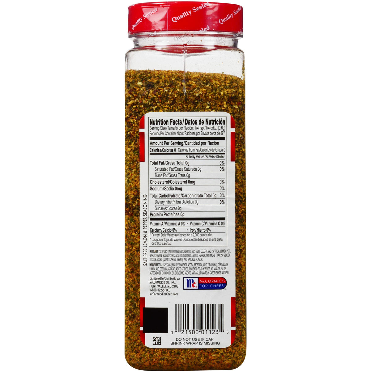 Lawry's Salt-Free Lemon & Pepper Seasoning, 19 oz – Salt-Free Citrus Pepper Blend