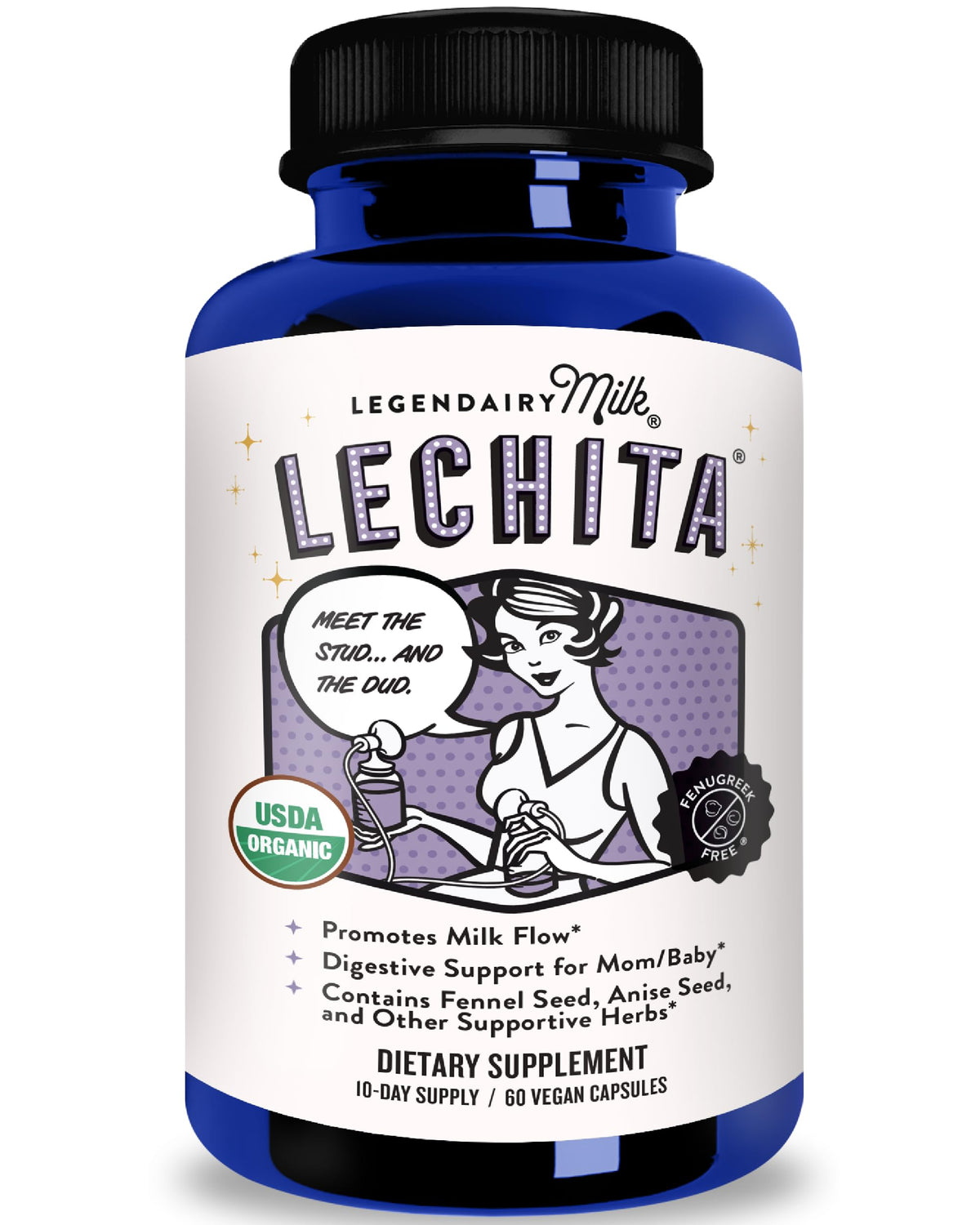 Legendairy Milk Lechita – Fenugreek-Free Organic Lactation Support, USA Made