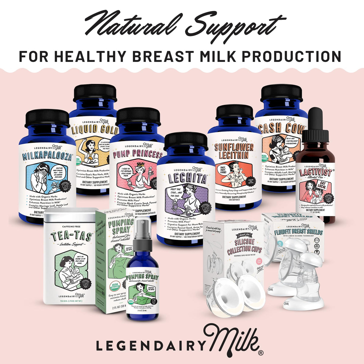Legendairy Milk Lechita – Fenugreek-Free Organic Lactation Support, USA Made