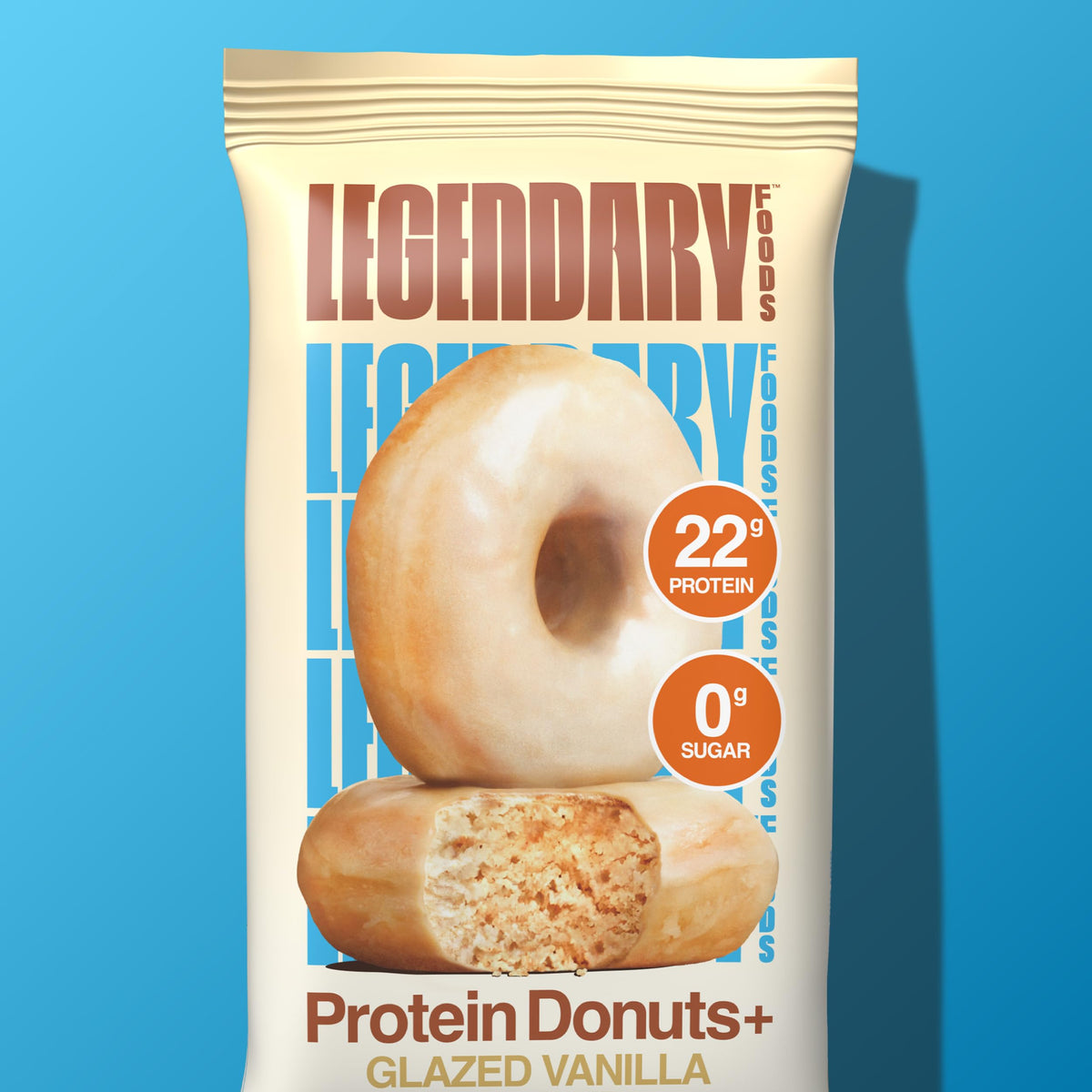 Legendary Foods Protein Donuts – 22g Protein, Zero Sugar, 8-Pack (Two per Pack)
