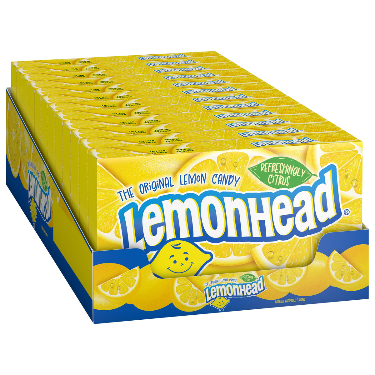 LEMONHEAD Hard Lemon Candy – 5 oz Theater Box (12-Pack) | Classic Lemon Flavor