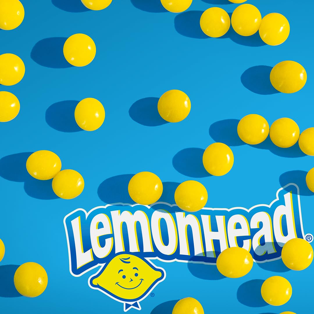 LEMONHEAD Hard Lemon Candy – 150 Count, Individually Wrapped Tub