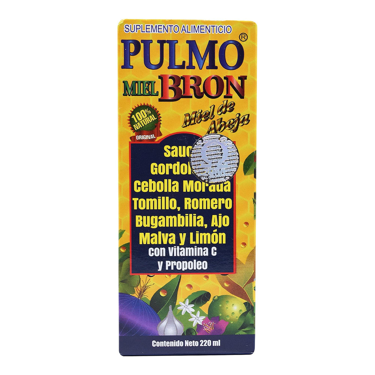 Lenico Pulmobron Herbal Syrup 220 ml – Honey, Vitamin C & Propolis Blend